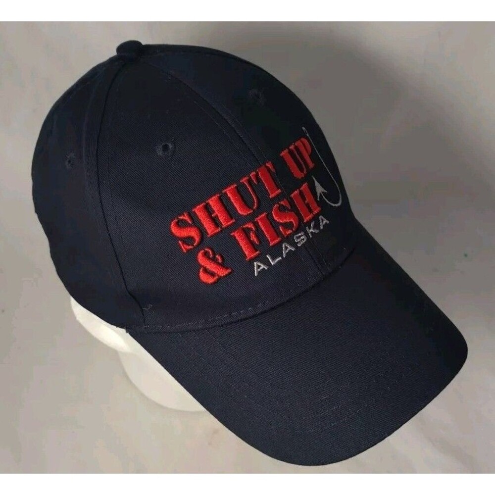 Shut Up and Fish Alaska Adjustable Strapback Hat/Cap-EXCELLENT!